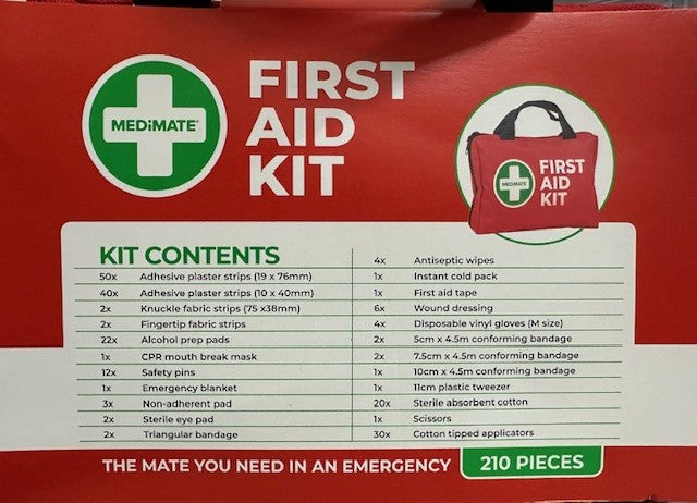 First Aid Kit - Medimate 210 Pieces