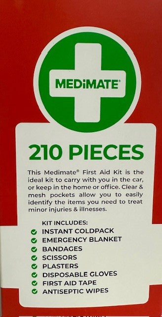 First Aid Kit - Medimate 210 Pieces