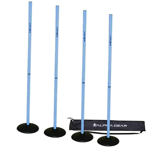 Agility & Speed Turf Base Poles Set 4 Pack - Alpha