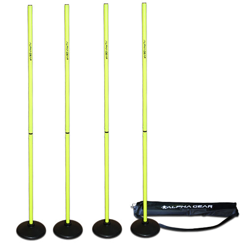 Agility & Speed Turf Base Poles Set 4 Pack - Alpha