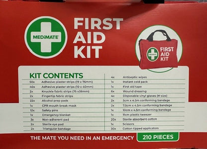 First Aid Kit - Medimate 210 Pieces